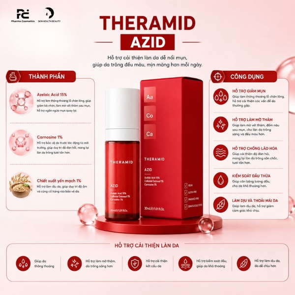 THERAMID AZID / TINH CHẤT TRỊ MỤN VÀ CHỐNG LÃO HÓA ( THUẦN CHAY)
