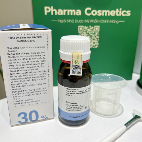 Md:peel Salicylic 30% – Giải Pháp Thay Da Sinh Học Loại Bỏ Mụn Sưng Viêm Cấp Độ 3 & 4