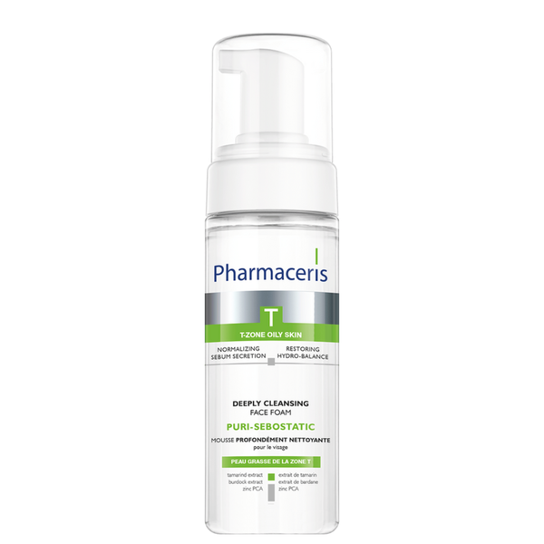 Pharmaceris T Puri-Sebostatic: Sữa Rửa Mặt Dạng Bọt Làm Sạch Sâu & Kiểm Soát Dầu Nhờn