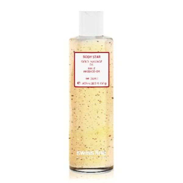 SWISS LINE CS BODY STAR GOLD-MASSAGE OIL / DẦU MASSAGE DƯỠNG THỂ NUÔI DƯỠNG ĐẨY LÙI LÃO HÓA, SĂN CHẮC DA