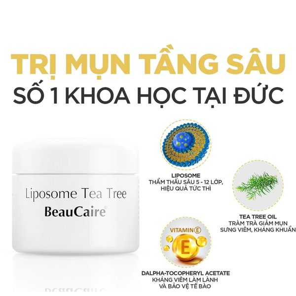 BEAUCAIRE LIPOSOME TEA TREE / KEM DƯỠNG GIÚP GIẢM DẦU VÀ GIẢM MỤN CHO DA