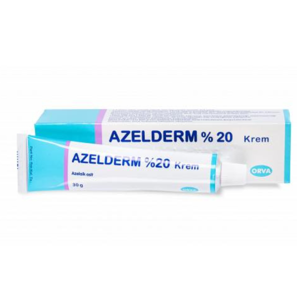 AZELDERM 20% KREM AZELAIC AICD 30g / KEM TRỊ MỤN, LÀM SÁNG VÀ ĐỀU MÀU DA