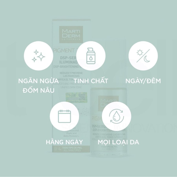 MARTIDERM PIGMENT ZERO DSP SERUM ILLUMINATOR / TINH CHẤT LÀM SÁNG DA, MỜ THÂM, DUY TRÌ SAU ĐIỀU TRỊ HYDROQUINONE