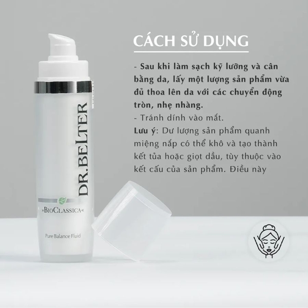 DR.BELTER BIO - CLASSICA PURE BALANCE FLUID/ SỮA DƯỠNG CẤP ẨM , GIẢM VIÊM, ĐIỀU TIẾT DẦU CHỐNG LÃO HÓA 25+