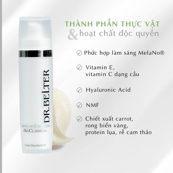 DR.BELTER BIO - CLASSICA HYDRA DAYSHIELD SPF30 25+/ KEM DƯỠNG ẨM TRỊ NÁM BAN NGÀY CHO DA LÃO HÓA