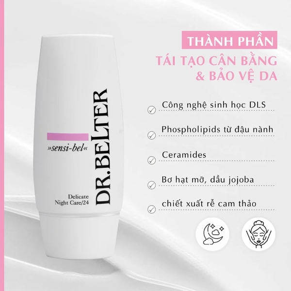 DR.BELTER SENSI BEL DELICATE NIGHT CARE/24/ KEM DƯỠNG ẨM CÂN BẰNG BẢO VỆ DA BAN ĐÊM DR.BELTER SENSI BEL DELICATE NIGHT CARE/24