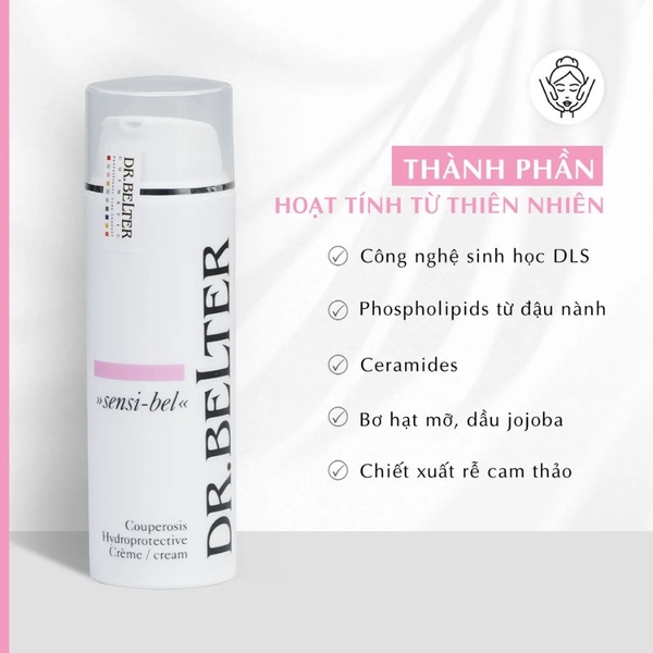 DR.BELTER COUPEROSIS HYDROPROTECTIVE CREAM / KEM DƯỠNG ẨM ĐIỀU TRỊ CHO DA NHẠY CẢM , MỤN ĐỎ VÀ GIÃN MAO MẠCH