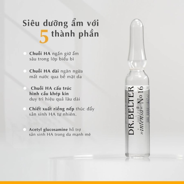 DR.BELTER INTENSA NO.16 HYALURONIC FACTOR 5/ TINH CHẤT DƯỠNG ẨM DR.BELTER INTENSA NO.16 HYALURONIC FACTOR 5