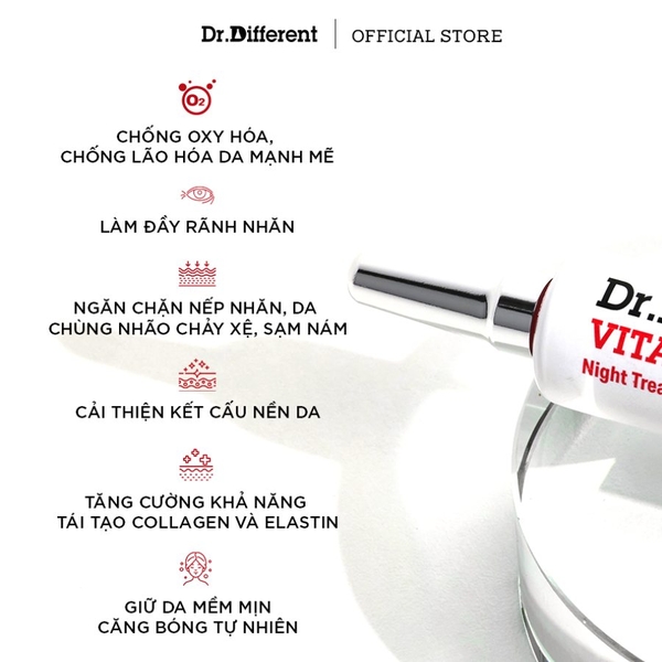 DR.DIFFERENT VITALIFT-A EYE & NECK / KEM DƯỠNG CHỐNG LÃO HÓA, MỜ NẾP NHĂN, TRỊ THÂM VÙNG DA CỔ & MẮT