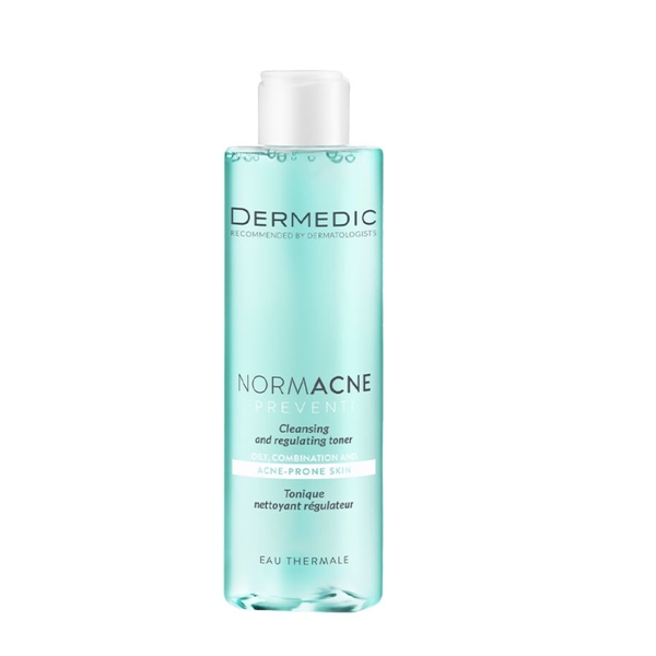 DERMEDIC NORMACNE PREVENTI CLEANSING AND REGULATING SKIN TONER: Cân Bằng & Sạch Sâu Cho Da Dầu Mụn