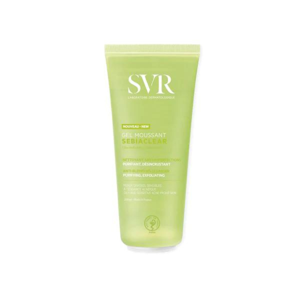 SVR Sebiaclear Gel Moussant: Gel Rửa Mặt Làm Sạch Sâu, Giảm Mụn Cho Da Dầu Nhạy Cảm