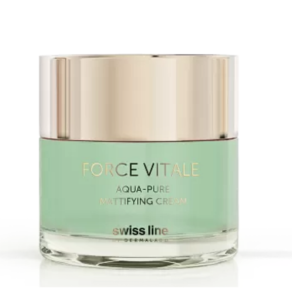 SWISS LINE AQUA-PURE MATTIFYING CREAM / KEM PHỤC HỒI THƯƠNG TỔN VÀ TRỊ MỤN, CẤP ẨM, KIỂM SOÁT TUYẾN NHỜN VÀ SE KHÍT LỖ CHÂN LÔNG