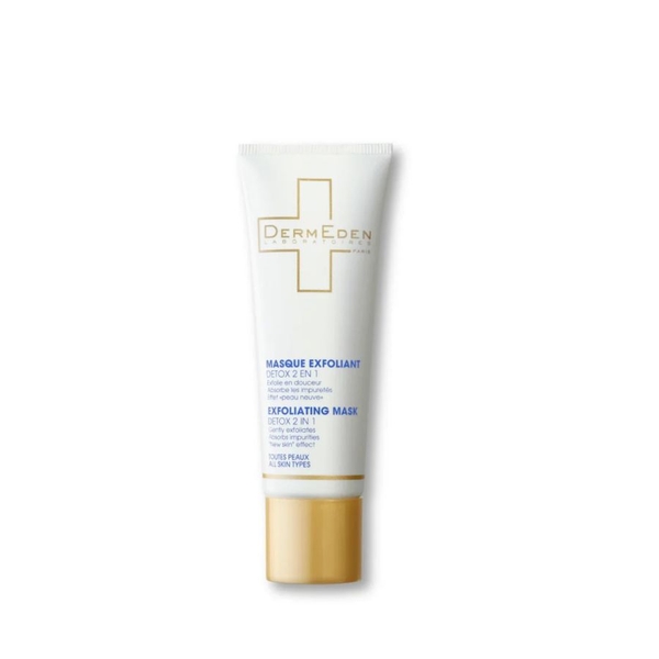 Dermeden EXFOLIATING MASK DETOX 2 IN 1: Mặt Nạ Đất Sét - Tẩy Tế Bào Chết & Thanh Lọc Da Toàn Diện