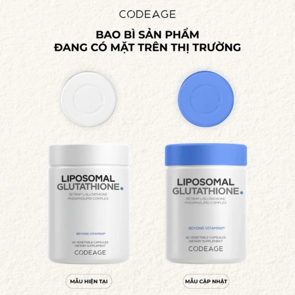 Codeage Liposomal Glutathione 1000mg – Đỉnh Cao Trắng Da & Thải Độc Công Nghệ Liposome