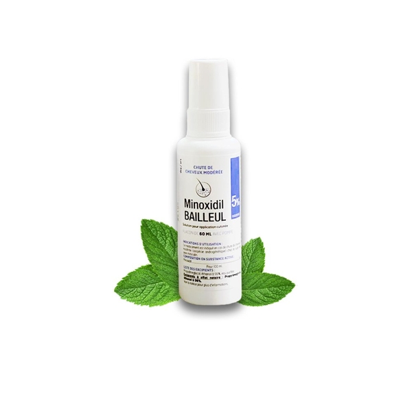 XỊT MỌC TÓC MINOXIDIL BAILLEUL 5% - Giải Pháp Chuyên Sâu Cho Người Bị Hói Đầu, Giúp giảm rụng tóc và kích thích mọc tóc ( Set 3 lọ )