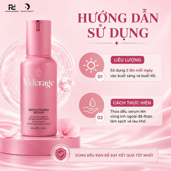 Viderage Brightening Serum: Tinh Chất Làm Sáng, Giảm Thâm Sạm & Trẻ Hóa Vùng Kín Cao Cấp