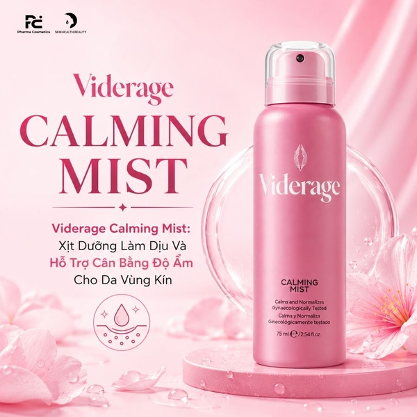 Viderage Calming Mist: Xịt Dưỡng Làm Dịu, Cấp Ẩm Sâu & Phục Hồi Vùng Kín Tức Thì