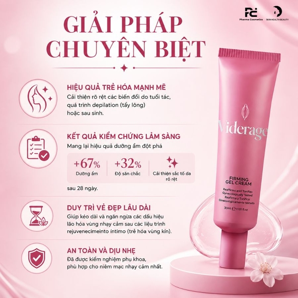 Viderage Firming Gel-Cream: Kem Dưỡng Phục Hồi, Làm Săn Chắc & Trẻ Hóa Vùng Kín Chuyên Sâu