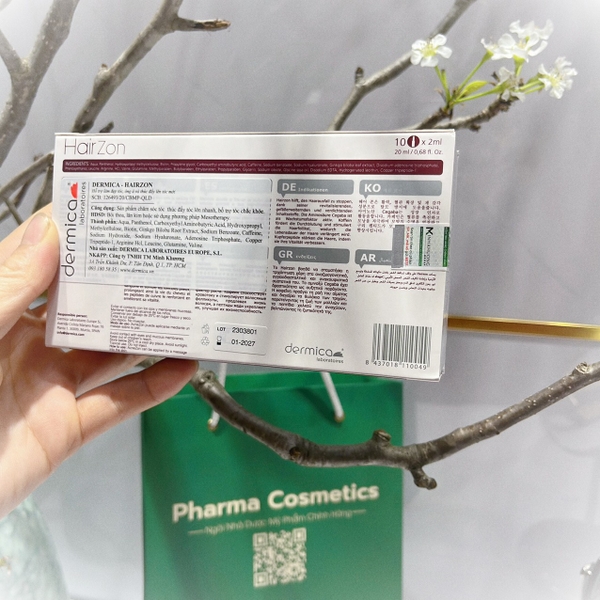 DERMICA HairZon – Tinh Chất Dưỡng Tóc Giải Pháp Hỗ Trợ Giảm Rụng Tóc, Kích Thích Tóc Trông Dày Và Bồng Bềnh Hơn