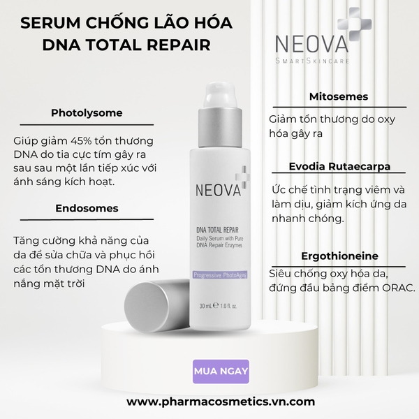 NEOVA DNA TOTAL REPAIR / SERUM CHỐNG OXY HÓA, XÓA NHĂN, GIẢM NÁM
