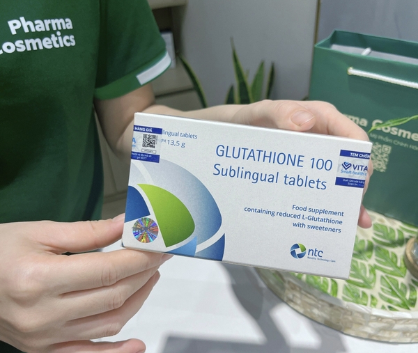viên ngậm glutathione GLUTATHIONE 100MG SUBLINGUAL TABLETS / VIÊN NGẬM CHỐNG OXY HÓA, TRẺ HÓA,  TRẮNG DA
