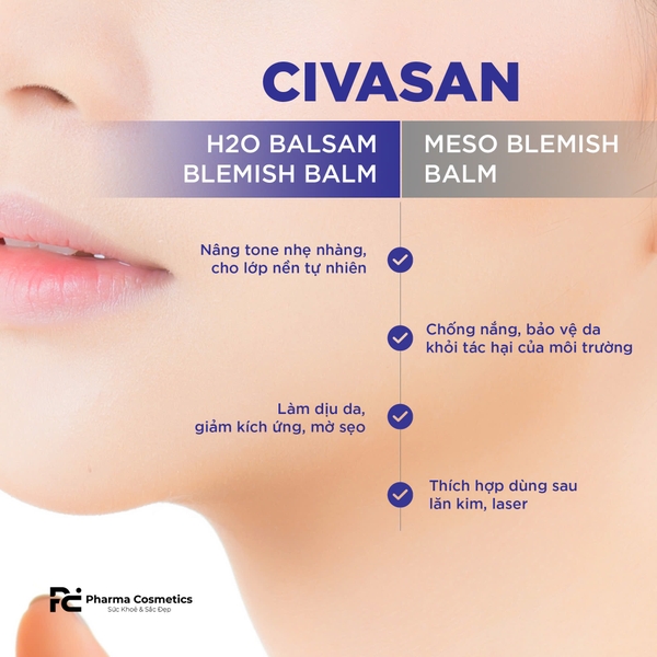 Civasan Meso Blemish Balm 35ml – Kem Dưỡng Tái Tạo & Bảo Vệ Da Sau Liệu Trình