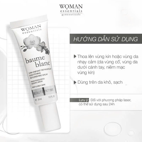 WOMAN ESSENTIALS BAUME BLANC / KEM LỤA TRẮNG SÁNG VÀ NUÔI DƯỠNG VÙNG KÍN