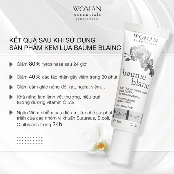 WOMAN ESSENTIALS BAUME BLANC / KEM LỤA TRẮNG SÁNG VÀ NUÔI DƯỠNG VÙNG KÍN