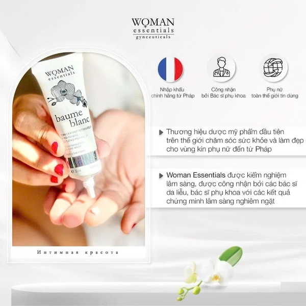 WOMAN ESSENTIALS BAUME BLANC / KEM LỤA TRẮNG SÁNG VÀ NUÔI DƯỠNG VÙNG KÍN