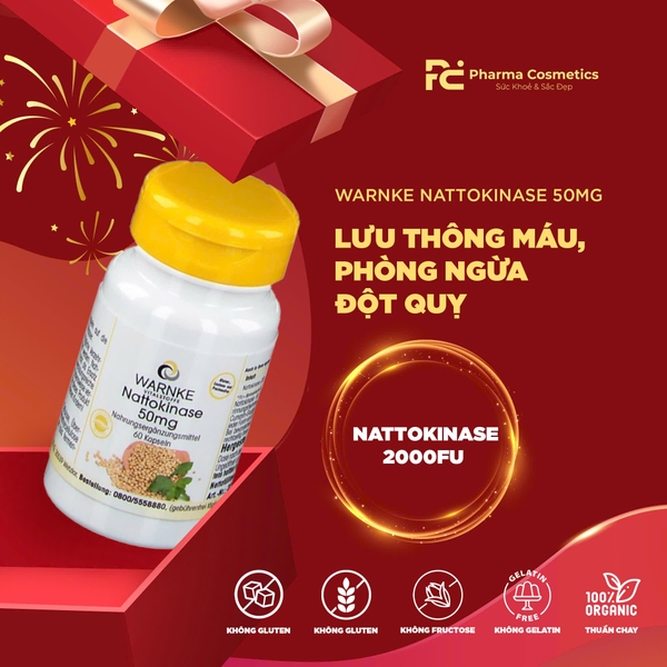 WARNKE Nattokinase 50mg – Giải Pháp Bảo Vệ Tim Mạch & Phòng Ngừa Đột Quỵ Từ Đức