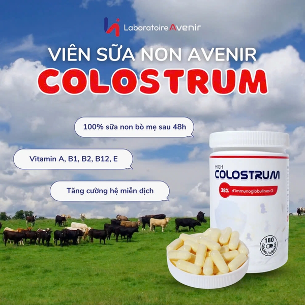 ( DATE 4/2027 ) LABORATOIRE AVENIR HIGH COLOSTRUM / VIÊN UỐNG SỮA NON PHÁP 