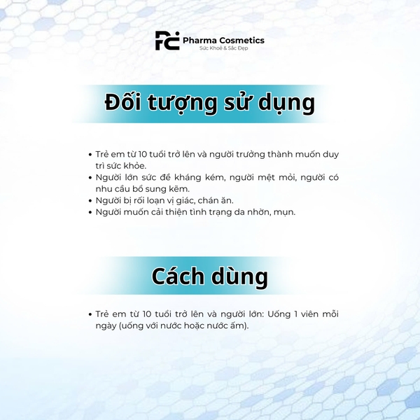 Biocyte Zn Zinc Liposomal – Kẽm Bao Vi Nang Giảm Nhờn Mụn & Tăng Đề Kháng