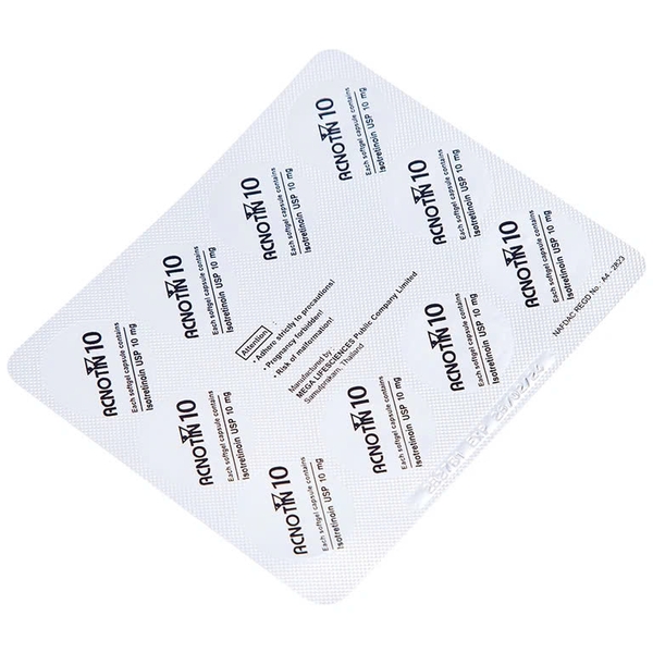 ACNOTIN 10 / THUỐC ĐIỀU TRỊ MỤN TRỨNG CÁ NẶNG 