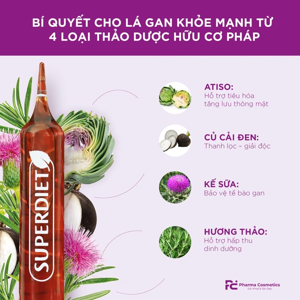 SUPERDIET QUATUOR BIEN-ÊTRE DU FOIE BIO BỔ GAN, CHĂM SÓC SỨC KHỎE GAN