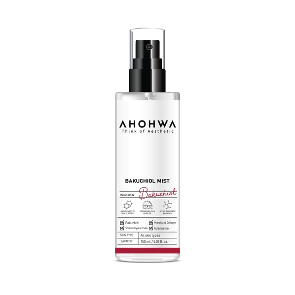 AHOHWA BAKUCHIOL MIST / XỊT KHOÁNG CĂNG BÓNG, TRẺ HOÁ SINH HỌC 