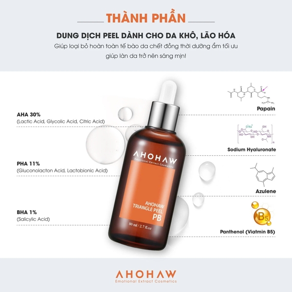 AHOHWA TRIANGLE PEEL PB / PEEL DÀNH CHO DA DẦU MỤN 