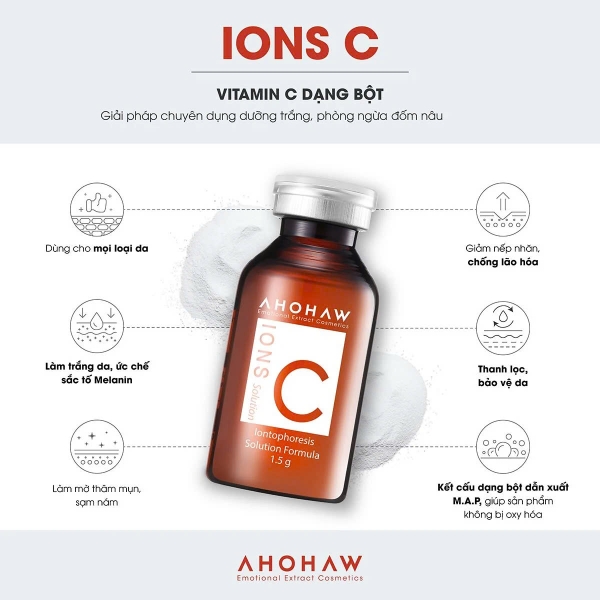 AHOHAW IONS C SOLUTION / BỘT VITAMIN C NGUYÊN CHẤT M.A.P 