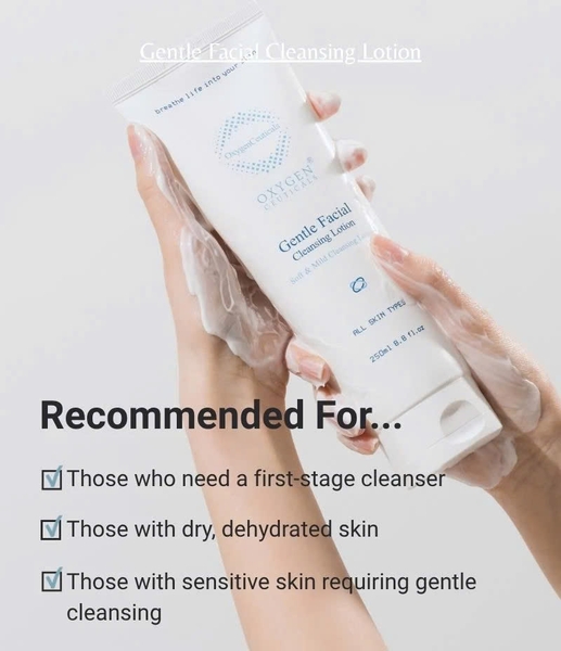 OXYGENCEUTICALS GENTLE FACIAL CLEANSING LOTION: Sữa Rửa Mặt Dịu Nhẹ Dạng Kem Không Bọt Cho Làn Da Nhạy Cảm
