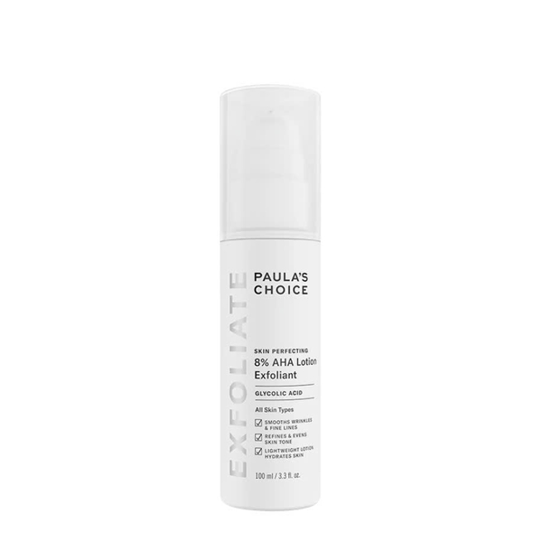 PAULA'S CHOICE SKIN PERFECTING 8% AHA LOTION EXFOLIANT: Tẩy Tế Bào Chết Hóa Học & Dưỡng Ẩm Chuyên Sâu Cho Da Khô