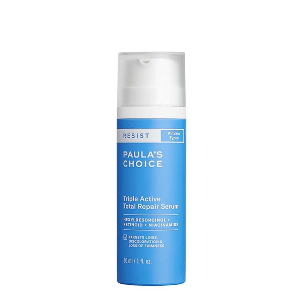 PAULA'S CHOICE RESIST TRIPLE ACTIVE TOTAL REPAIR SERUM: Tinh chất 3 tác động chống lão hóa, mờ thâm nám, giảm nếp nhăn và săn chắc da