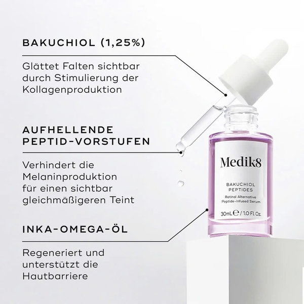 MEDIK8 BAKUCHIOL PEPTIDES™: Tinh Chất Bakuchiol - Giải Pháp Chống Lão Hóa Dịu Nhẹ & An Toàn
