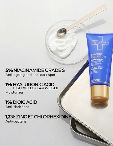 Dermeden Global Action Hand Cream: Kem Dưỡng Da Tay Sáng Da & Chống Lão Hóa Toàn Diện