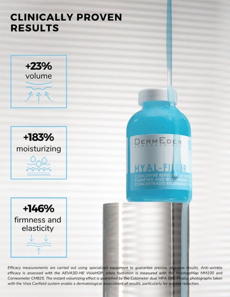 DERMEDEN DERMEDEN HYAL-FILLER PLUMPING AND MOISTURISING CONCENTRATE 15% : Tinh Chất Dưỡng Ẩm Đa Tầng & Hiệu Ứng Làm Đầy Tức Thì