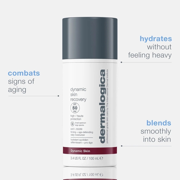 DERMALOGICA DYNAMIC SKIN RECOVERY SPF50: Kem Dưỡng 3-in-1 - Chống Nắng, Phục Hồi & Trẻ Hóa Da