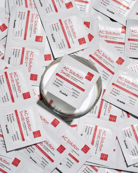 DR.ESTHE AC SOLUTION SWAB: Dung Dịch Đặc Trị Mụn, Kháng Khuẩn & Kiểm Soát Dầu Nhờn