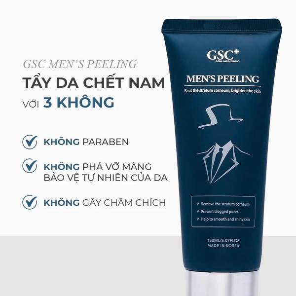 GSC MEN'S PEELING: Kem Tẩy Tế Bào Chết Sinh Học Cho Nam Giới - Sạch Sâu & Tái Tạo Làn Da