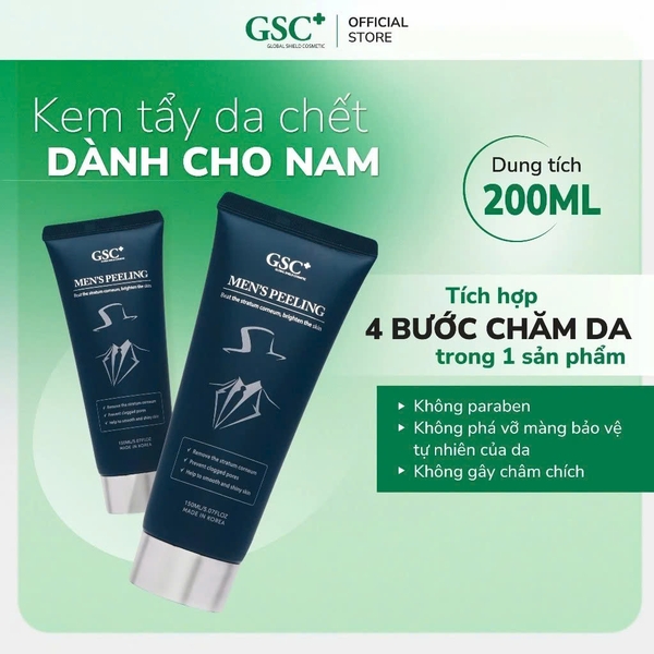 GSC MEN'S PEELING: Kem Tẩy Tế Bào Chết Sinh Học Cho Nam Giới - Sạch Sâu & Tái Tạo Làn Da
