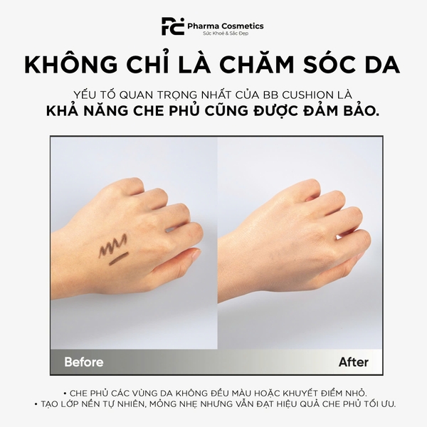 BYTHE QUALITY BB CUSHION CLASSIC: Cushion 3 trong 1 - Trang Điểm, Chống Nắng & Dưỡng Da