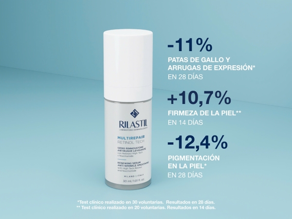 RILASTIL MULTIREPAIR RETINOL TECH: Tinh Chất Chống Lão Hóa Chuyên Sâu - Giảm Nhăn, Tái Tạo & Củng Cố Hàng Rào Da