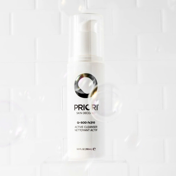 PRIORI Q+SOD ACTIVE CLEANSER: Sữa Rửa Mặt Làm Sạch Sâu & Tái Tạo Da - Kiểm Soát Dầu, Se Khít Lỗ Chân Lông